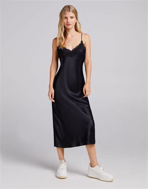 bershka black dress